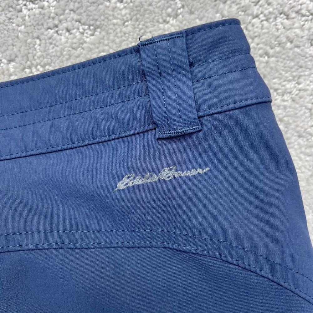 Eddie Bauer Pants Womens Size 12 Navy Blue WR W Tech Capri Hiking Outdoor Casual - Picture 10 of 16